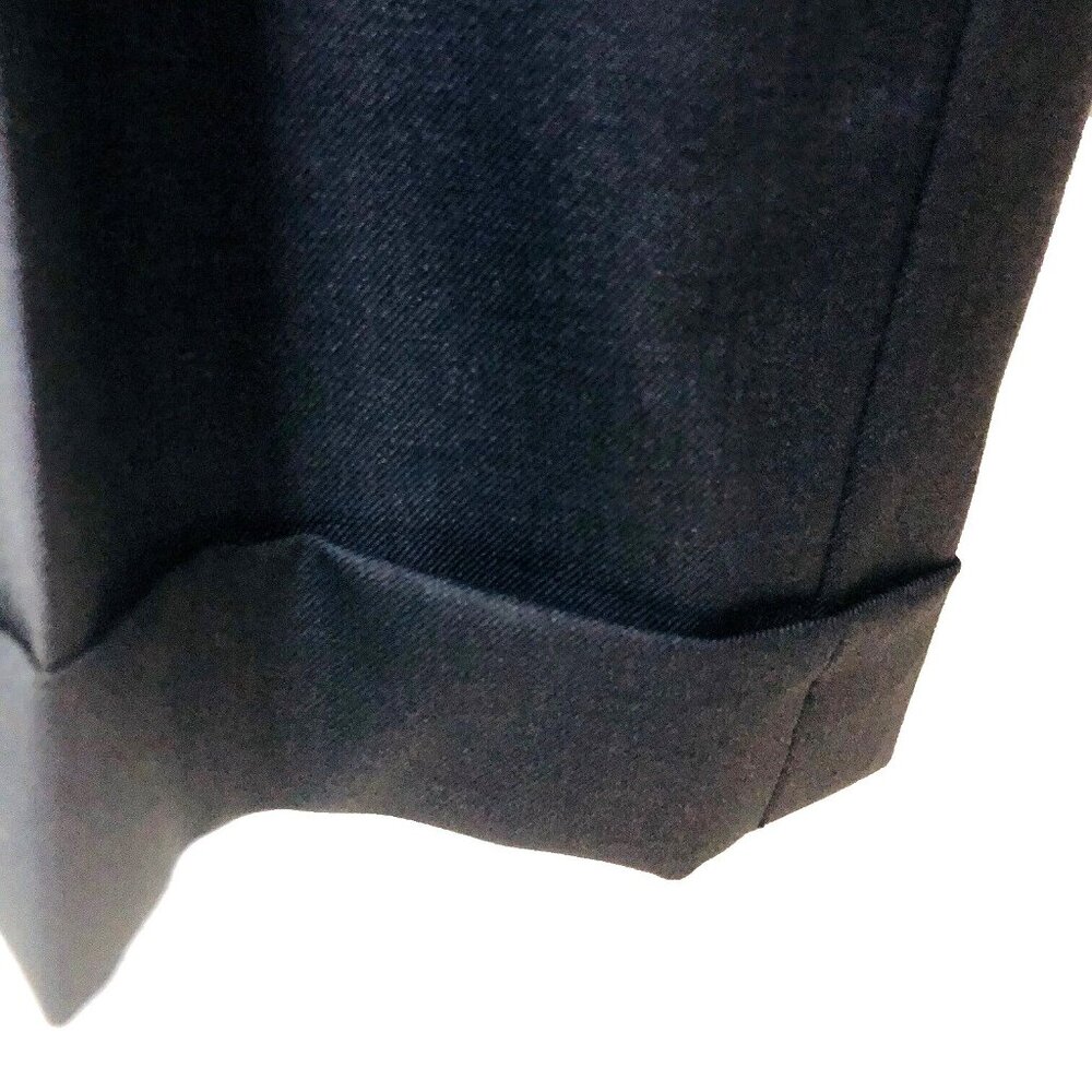TRILLION Dark Gray Wool Dress Pants Men 34 x 28.5 Cuffs Flat Front Made In Italy - Picture 4 of 7